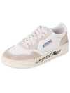 Women's Medalist Suede Lettering Low-Top Sneakers - AUTRY - BALAAN 2