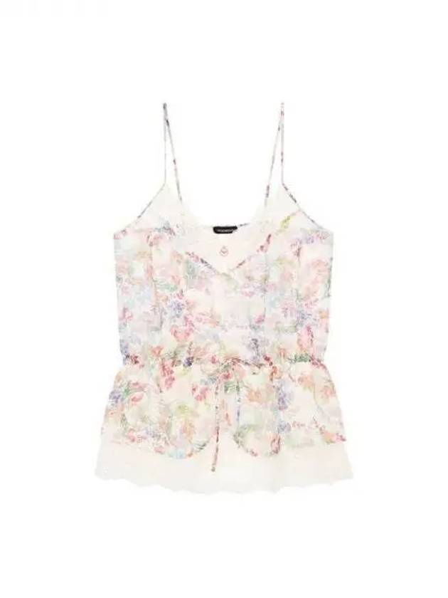 UNDERWEAR Women s Flower Print V neck Camisole Ivory 270221 - EMPORIO ARMANI - BALAAN 1