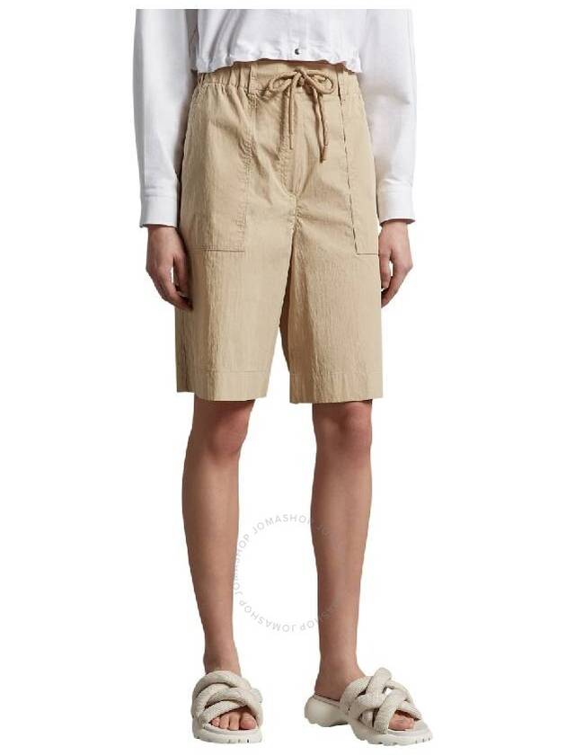 Highwaist Drawstring Shorts Beige - MONCLER - BALAAN 3