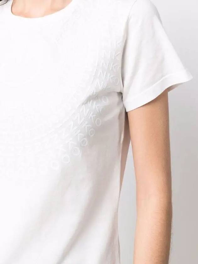 Bird Logo Cotton Short Sleeve T-Shirt White - PINKO - BALAAN 3