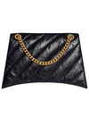 Quilted Crush Medium Chain Shoulder Bag Black - BALENCIAGA - BALAAN 5