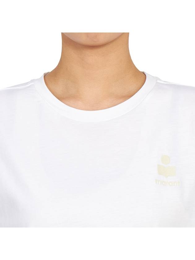 Aby Logo Short Sleeve T-Shirt White - ISABEL MARANT - BALAAN 7