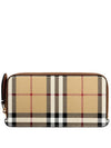 Check Zipper Long Wallet Beige - BURBERRY - BALAAN 2