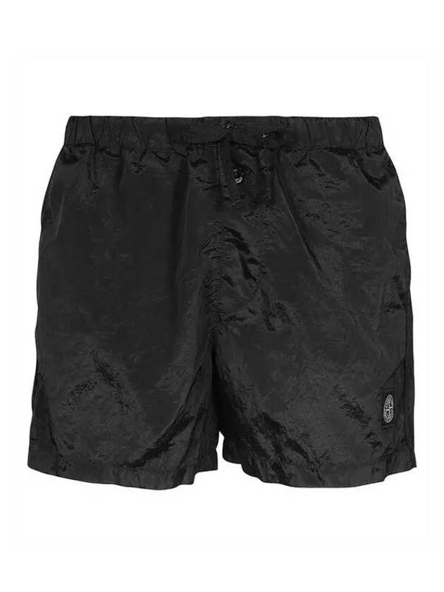 Wappen Patch Nylon Metal Swim Shorts Black - STONE ISLAND - BALAAN 2