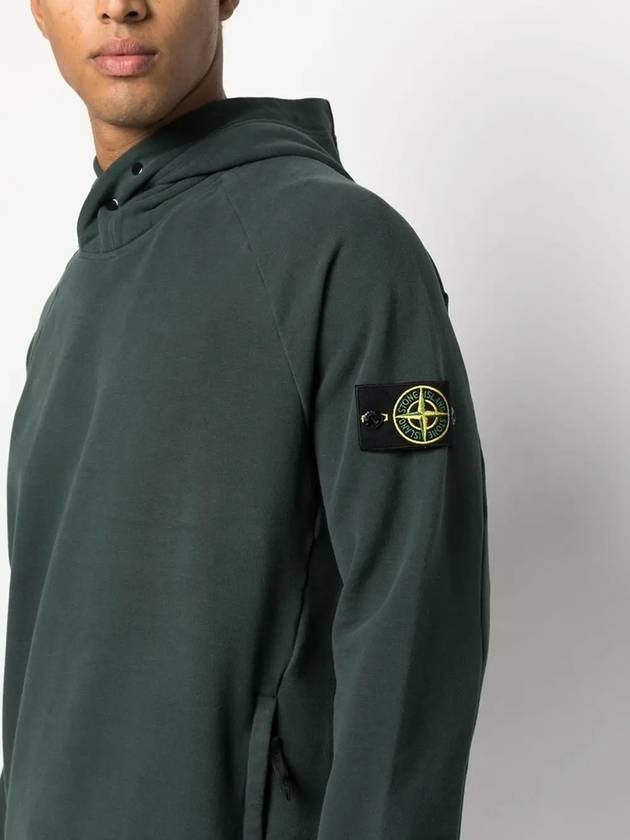 Logo Patch Hoodie Green - STONE ISLAND - BALAAN 3