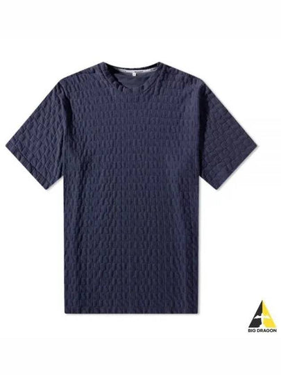 Logo Embossing Crew Neck Short Sleeve T-Shirt Navy - SUNNEI - BALAAN 2