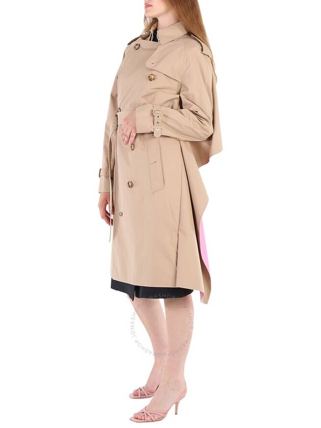 Soft Cotton Twill Cape Trench Coat Beige - BURBERRY - BALAAN 4