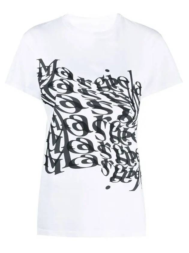 Women's Logo Printing Short Sleeve T-Shirt White S29GC0287 S22816 100 - MAISON MARGIELA - BALAAN 1