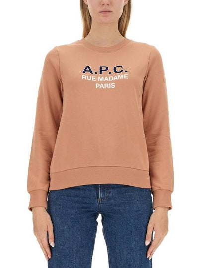 Women's Madame Logo Print Knit Top Rose - A.P.C. - BALAAN 2