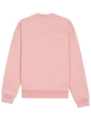 Embroidered Logo Crew Neck Cotton Sweatshirt Light Pink - SPORTY & RICH - BALAAN 4