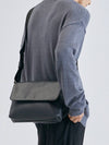 Leather Messenger Cross Bag Black - NATIONAL PUBLICITY - BALAAN 9