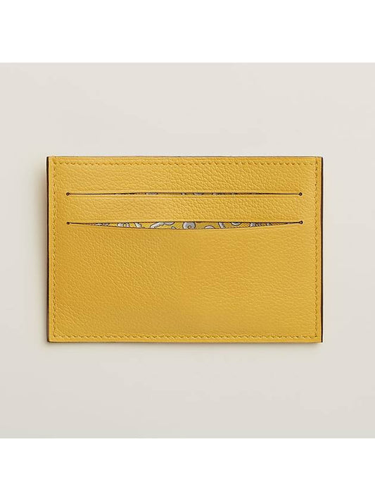 Citizen Twill Card Wallet Yellow - HERMES - BALAAN 1