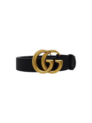 414516 GG Marmont black leather belt 95size - GUCCI - BALAAN 1