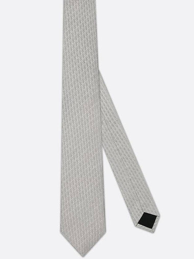 Dior Oblique Tie Light Gray Silk - DIOR - BALAAN 1