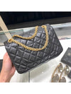 Mini 2.55 Handbag Aged Calfskin Gold Black - CHANEL - BALAAN 3