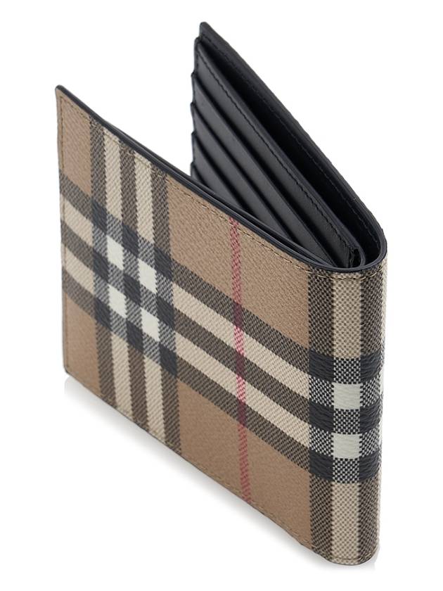 Check Half Wallet Beige - BURBERRY - BALAAN 4