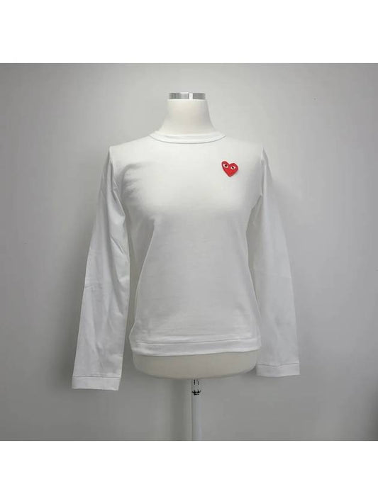 Red Wappen Round Neck Long Sleeve T-Shirt P1 T117 2 White - COMME DES GARCONS - BALAAN 2