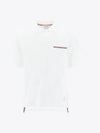 RWB Pocket Interlock Cotton Short Sleeve Polo Shirt White - THOM BROWNE - BALAAN 2