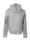 Classic Loopback 4-Bar Cotton Hoodie Grey - THOM BROWNE - BALAAN 4