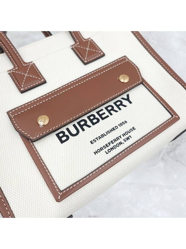 Lux You New Product Canvas Mini Freya Tote Shoulder Bag 80441431 - BURBERRY - BALAAN 5