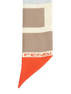 FF Motif Printed Narrow Silk Scarf - FENDI - BALAAN 6