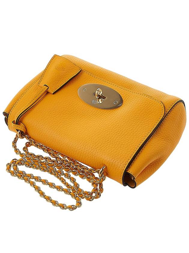 Lily Satchel Chain Leather Cross Bag Yellow - MULBERRY - BALAAN 5