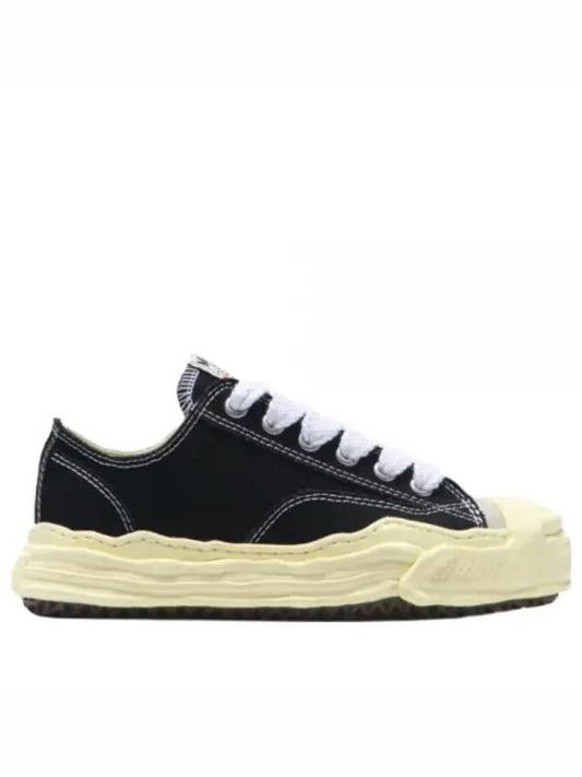 Hank Canvas Low Top Sneakers Black - MIHARA YASUHIRO - BALAAN 2