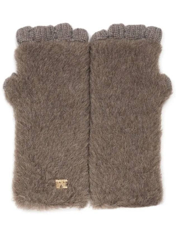 23FW Brown Manny Alpaca Cashmere Gloves MANNY 002 - MAX MARA - BALAAN 1