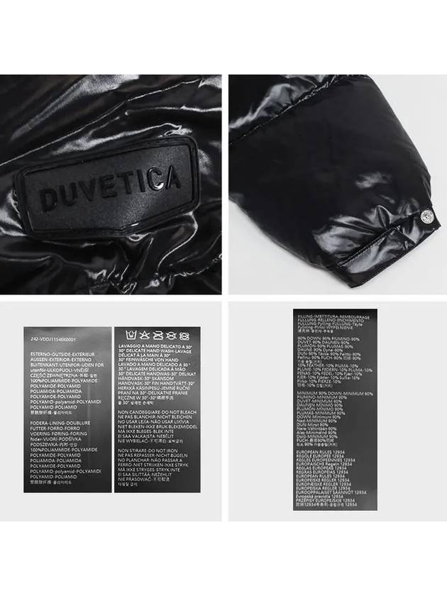 Dima D Logo Patch Down Padding Black - DUVETICA - BALAAN 8