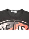 Men's Camo Big Logo Print Short Sleeve T-Shirt Black - STONE ISLAND - BALAAN 5