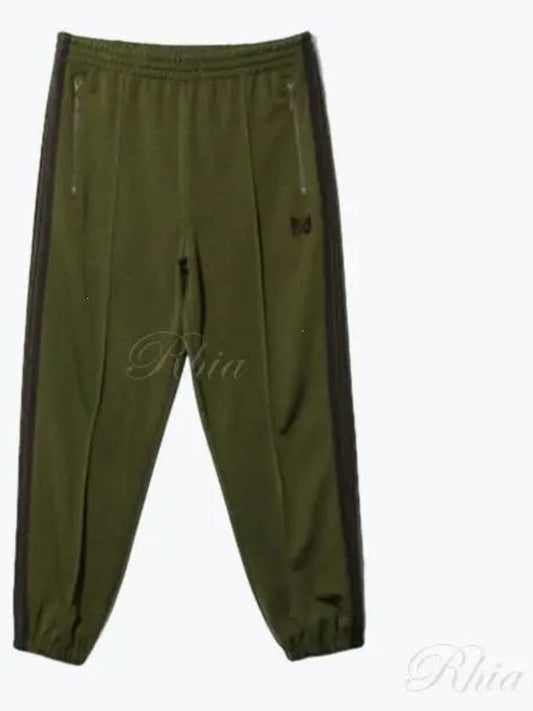 Zipper Poly Smooth Track Pants Olive - NEEDLES - BALAAN 2