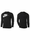 Sportswear Icon Futura Long Sleeve T-Shirt Black - NIKE - BALAAN 8