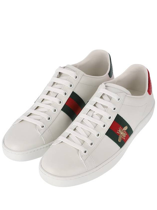 Ace Bee Embroidered Low Top Sneakers White - GUCCI - BALAAN 2