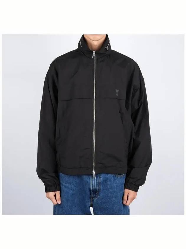 Zip-Up Jacket Black - AMI - BALAAN 3