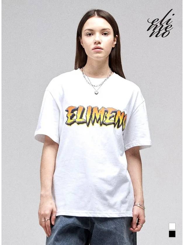 EL Sub Burn Overfit Short Sleeve Tee White - ELIMENO - BALAAN 2