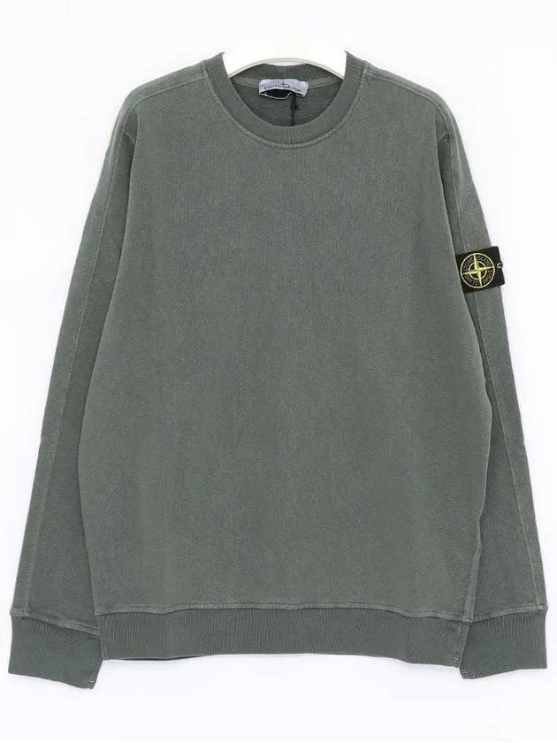 Logo Patch Crew Neck Sweatshirt Musk - STONE ISLAND - BALAAN 2