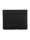 V Logo Signature Grainy Calfskin Card Wallet Black - VALENTINO - BALAAN 4