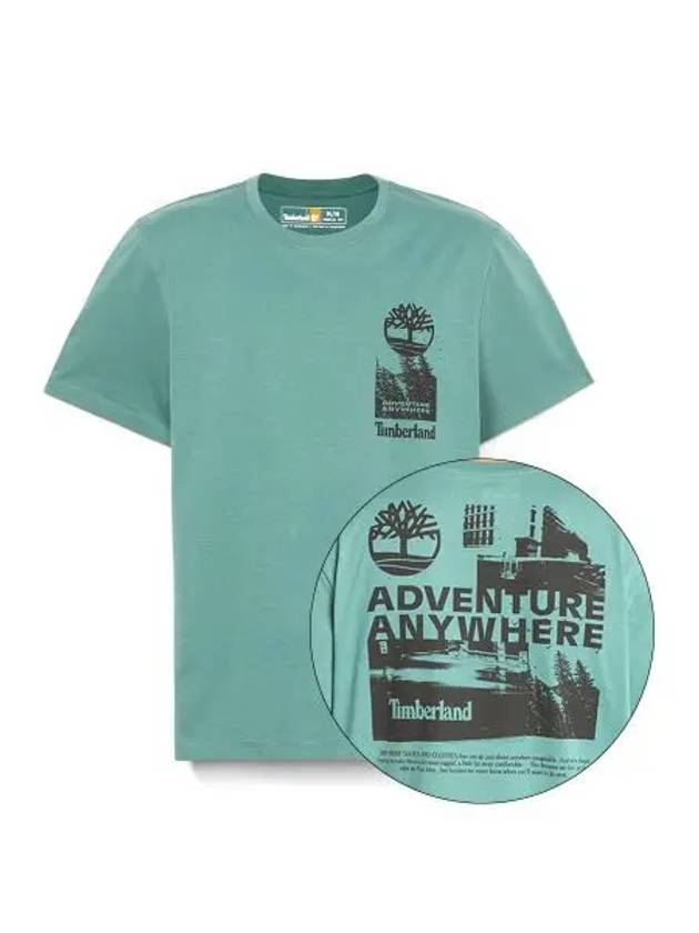 Men's Adventure Graphic Short Sleeve T-Shirt Green - TIMBERLAND - BALAAN 2