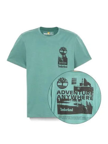 Men's Adventure Graphic Short Sleeve T-Shirt Green - TIMBERLAND - BALAAN 1