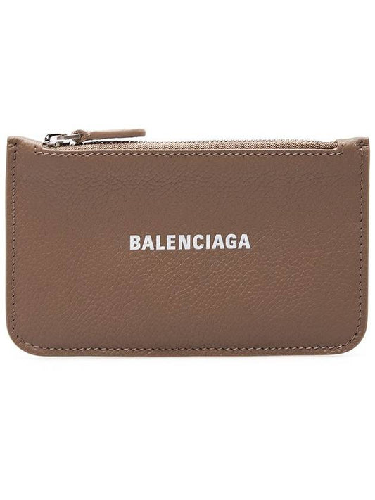 Logo Zipper Long Card Wallet Brown - BALENCIAGA - BALAAN 2