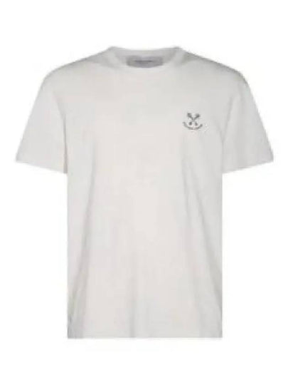 Cotton Chest Print Short Sleeve T-Shirt White - GOLDEN GOOSE - BALAAN 2