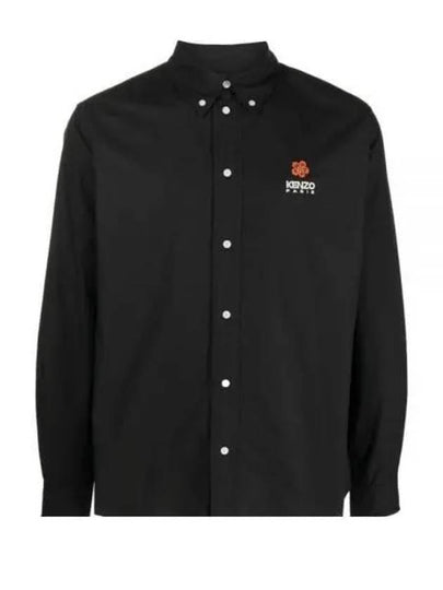 Boke Flower Casual Long Sleeve Shirt Black - KENZO - BALAAN 2