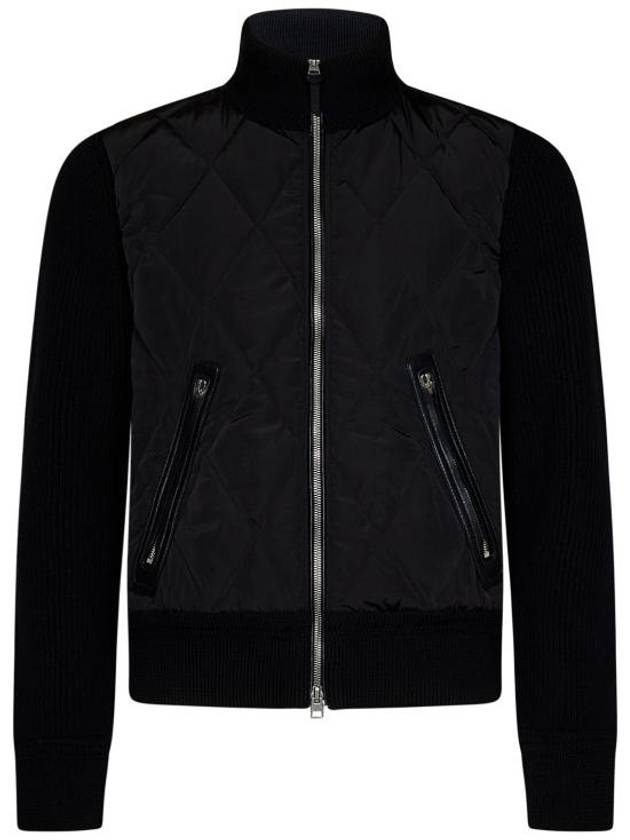 KZY007 YMW032F23 LB999 Quilted nylon merino sweater zip up cardigan - TOM FORD - BALAAN 2