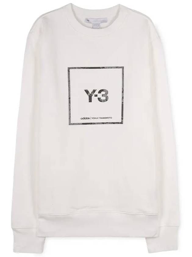 Reflative Square Logo Crew Neck Sweatshirt White - Y-3 - BALAAN 4