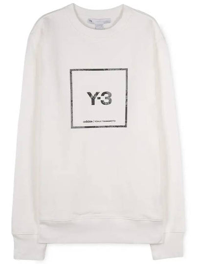 Reflative Square Logo Crew Neck Sweatshirt White - Y-3 - BALAAN 2