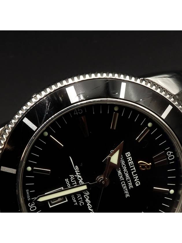 46MM Superocean Heritage Black Dial Automatic Metal Band Men s Watch A1732024 - BREITLING - BALAAN 6