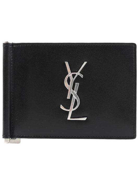 Monogram Money Clip Half Wallet Black - SAINT LAURENT - BALAAN 2