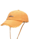 La Casquette Artichoke Fringe Metal Logo Ball Cap Light Yellow - JACQUEMUS - BALAAN 2