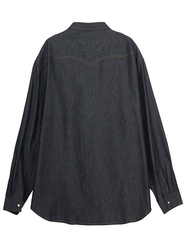 Cotton Denim long sleeve Shirt Blue Vert - MAISON MARGIELA - BALAAN 3