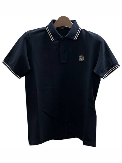 Kids Logo Patch Polo Short Sleeve T shirt 8 Navy 781621348 V0020 - STONE ISLAND - BALAAN 2